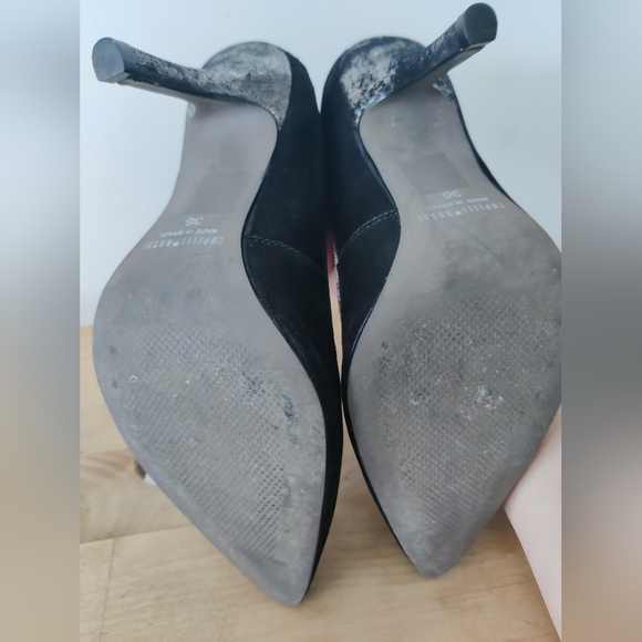 Black and Distressed Silver Capelli Rossi High Heels Size 6 - Picture 4 of 4